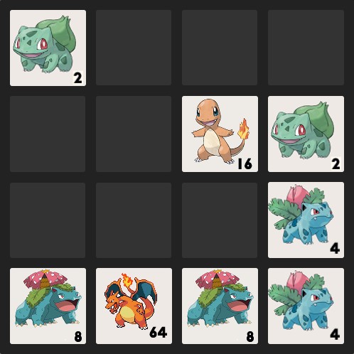 Игра 2048 Pokémon Edition
